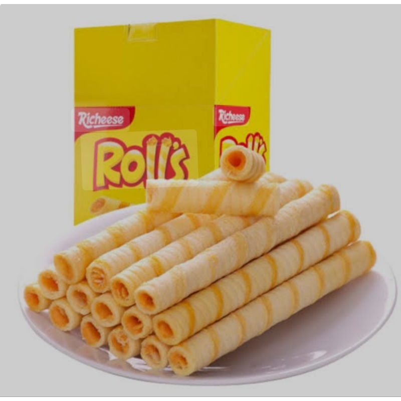 

Nabati Rolls Cheese Wafer stick richeese Wafer roll Richoco isi 20 pc