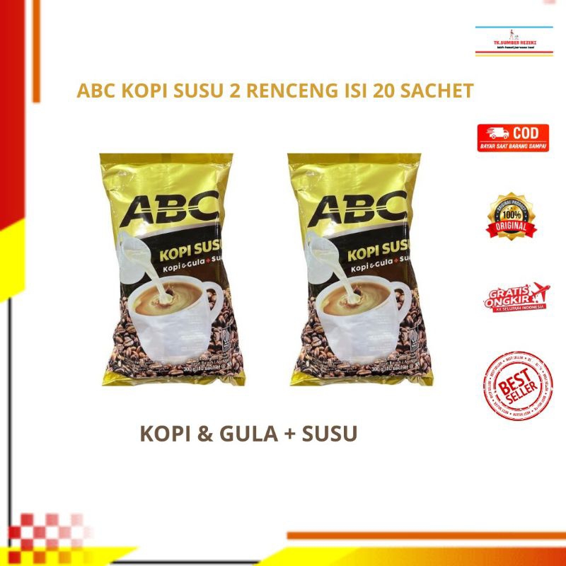 

[PAKET HEMAT ISI 2b]ABC Kopi susu 2 Renceng Isi 20 Sachet PROMO MURAH/ Kopi ABC Susu 2 Renceng Isi 20 Sachet PROMO MURAH