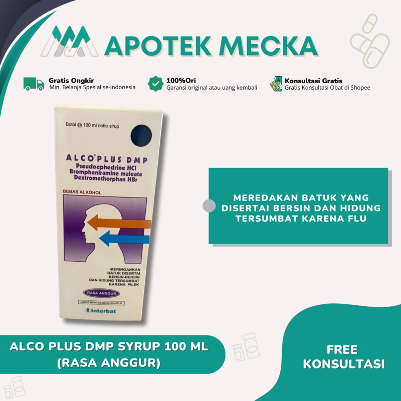 

Alco Plus DMP Syrup 100ML (Rasa anggur)