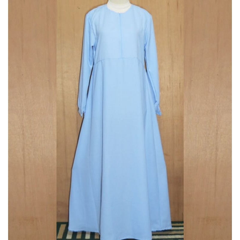 Gamis Biru Langit kekinian elegan