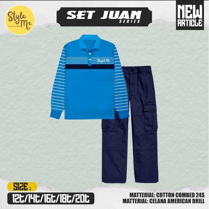 set Juan StyleMe / little rabbit set superheros / setela anak superhero / setelan anak chinos panjan