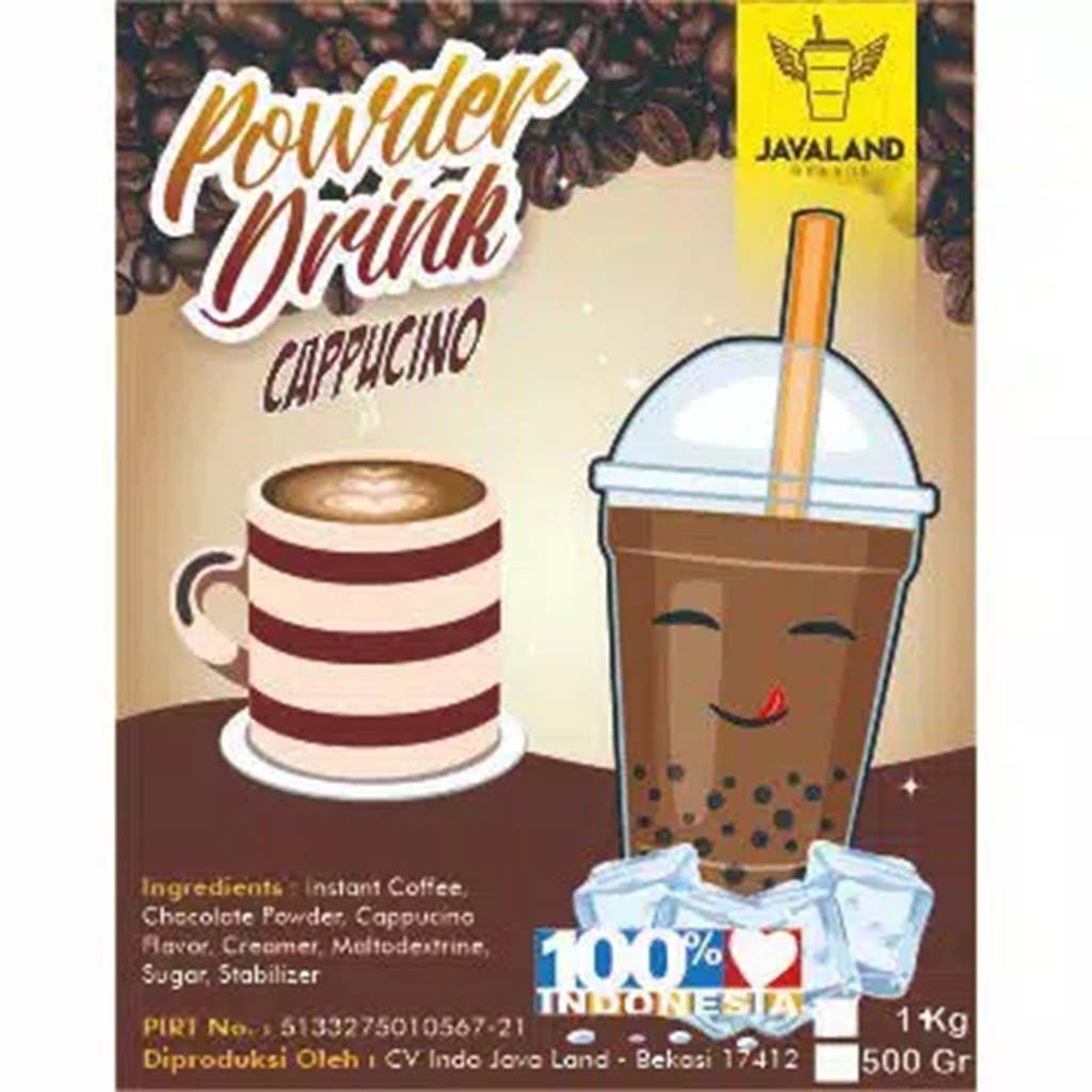 

Javaland Bubuk Minuman Reguler Plain Rasa Cappucino Kemasan Repack 250 Gram