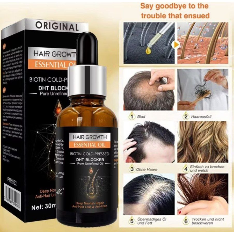 Hair Growth DHT Blocker Serum & Shampoo Penumbuh Rambut Herbal Alami