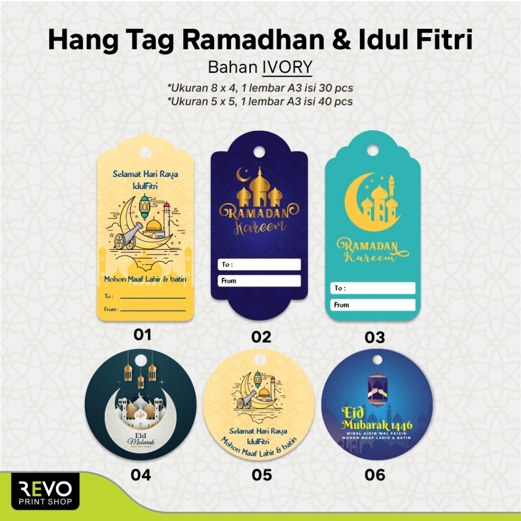 

Cetak Hang Tag Ivory / Tag Idul Fitri / Tag Hampers / Tag Lebaran
