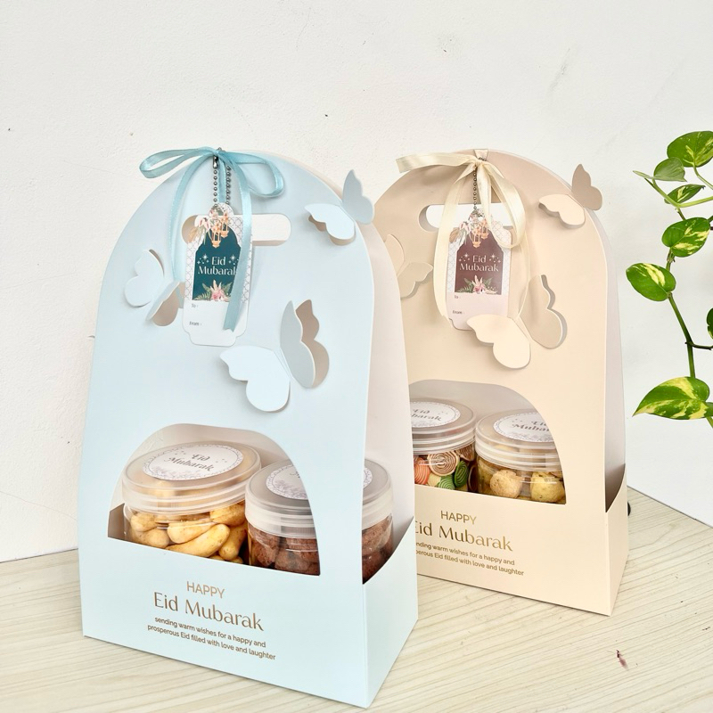 

Hampers Lebaran Snack jar Box Butterfly Low Budget