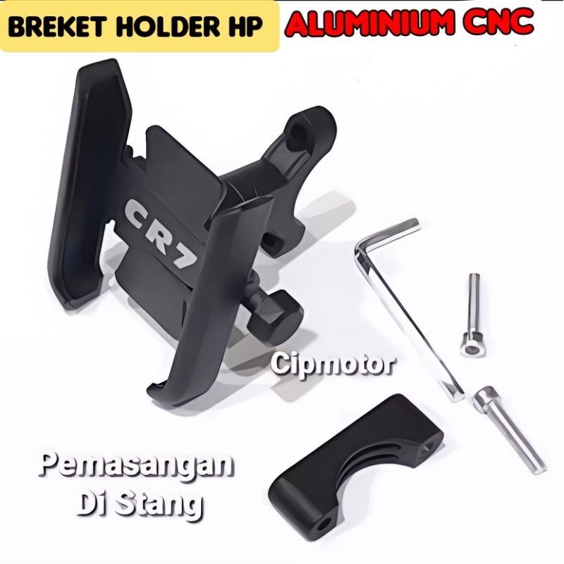 Breket Holder Hp HandPhone STANG CR7 motor ADV PCX VIXION BYSON R15 VERZA CB150R XRIDE BEAT STREET