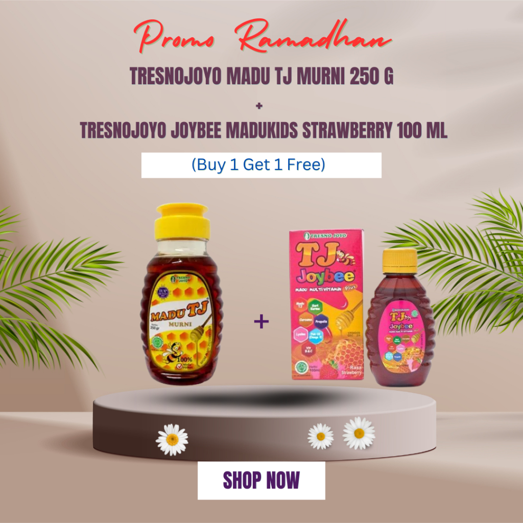 

TRESNOJOYO MADU TJ MURNI 250 G + TRESNOJOYO JOYBEE MADUKIDS STRAWBERRY 100 ML