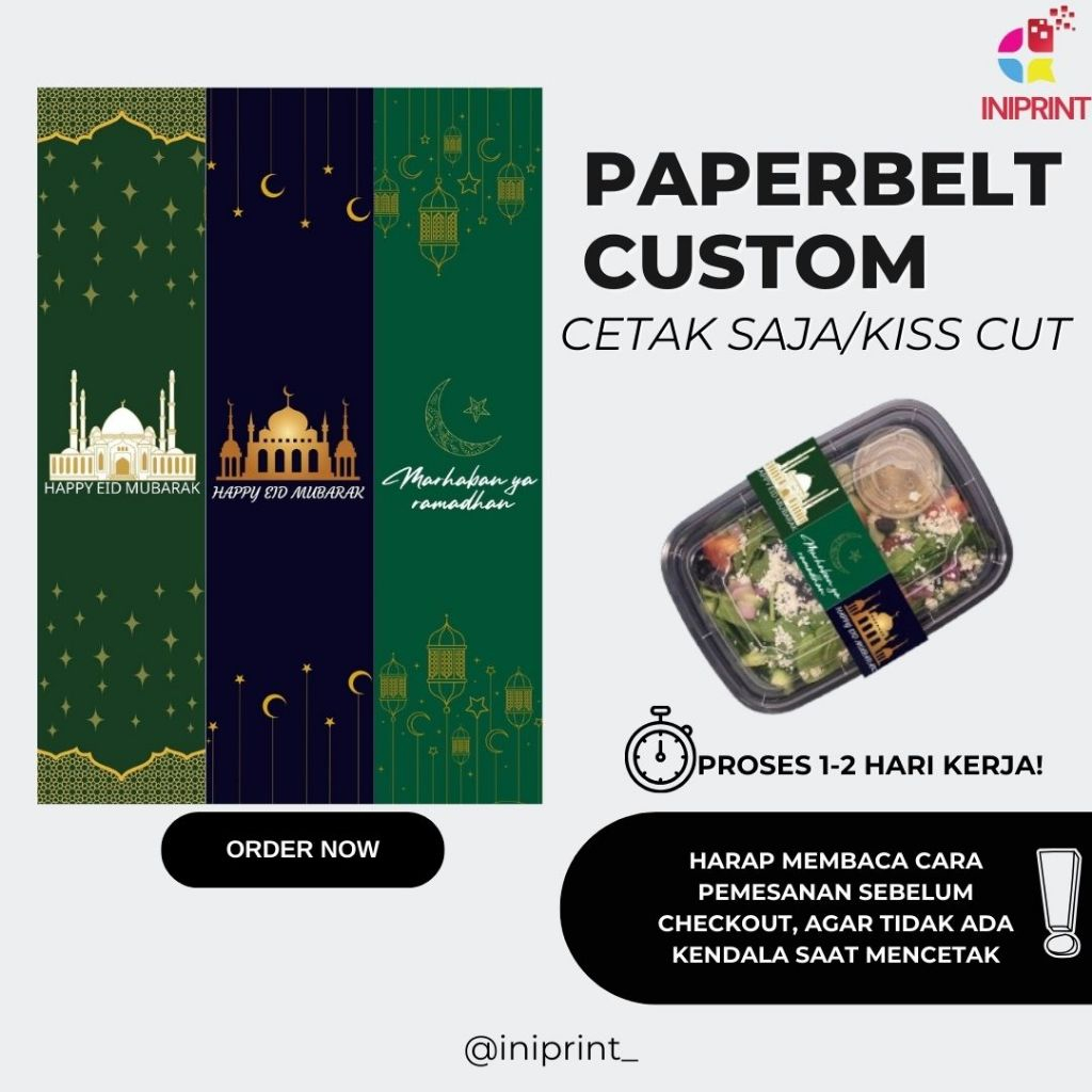 

MIN ORDER 3 LEMBAR - Cetak Stiker Paperbelt Custom (Cetak Saja/Kisscut/Fullcut)