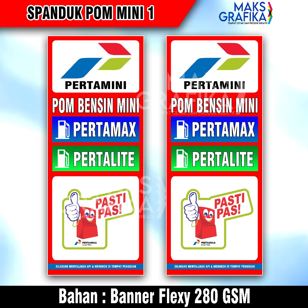 spanduk banner pertamini / pom mini / pom bensin mini