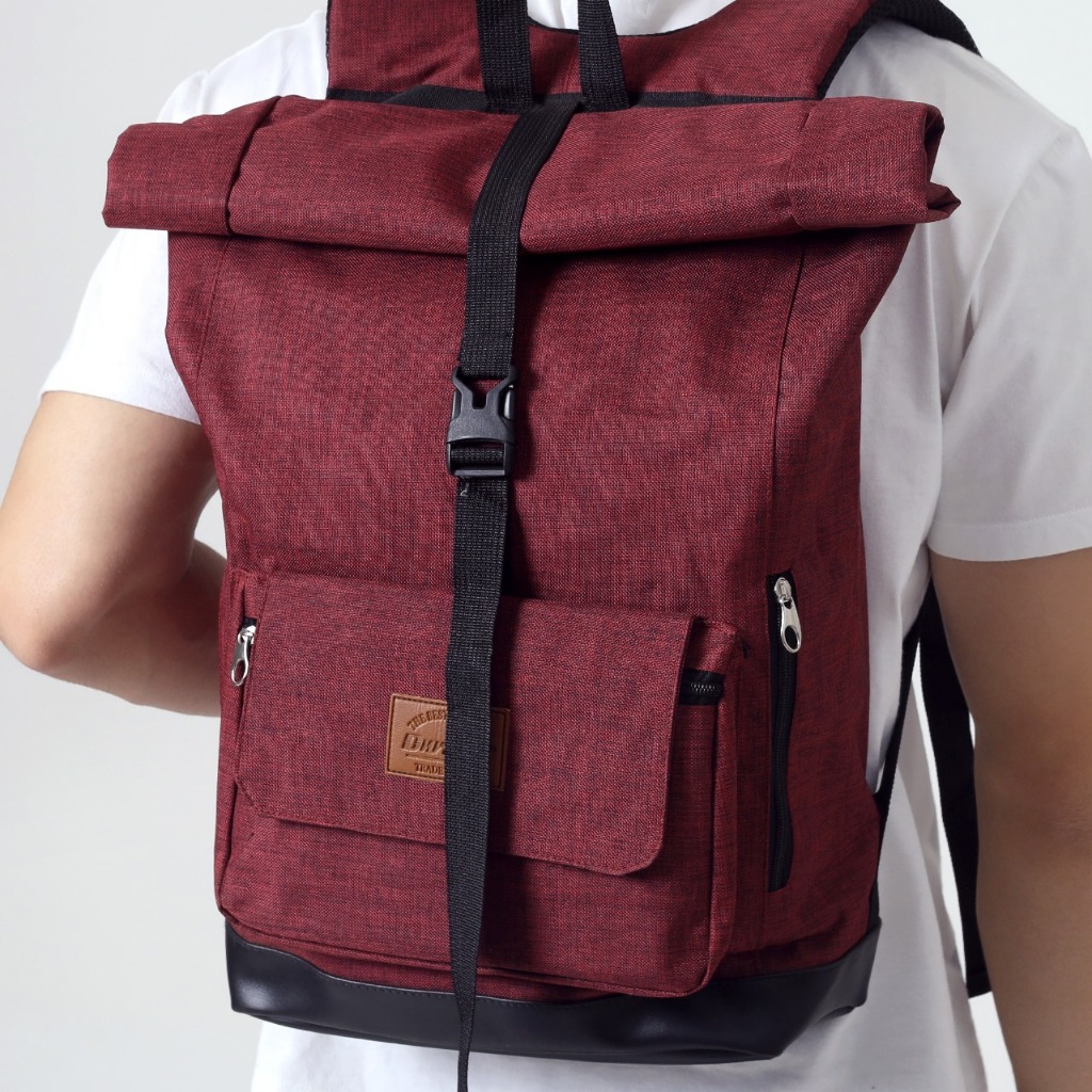 Tas Ransel Pria Tas Outdoor Ransel kapasitas Besar Tas RollTop