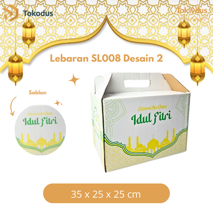 Box Parcel Lebaran Model Dus Jinjing/Kardus/Lebaran/Parcel/Dus Sembako/Hampers - Tokodus Cimahi