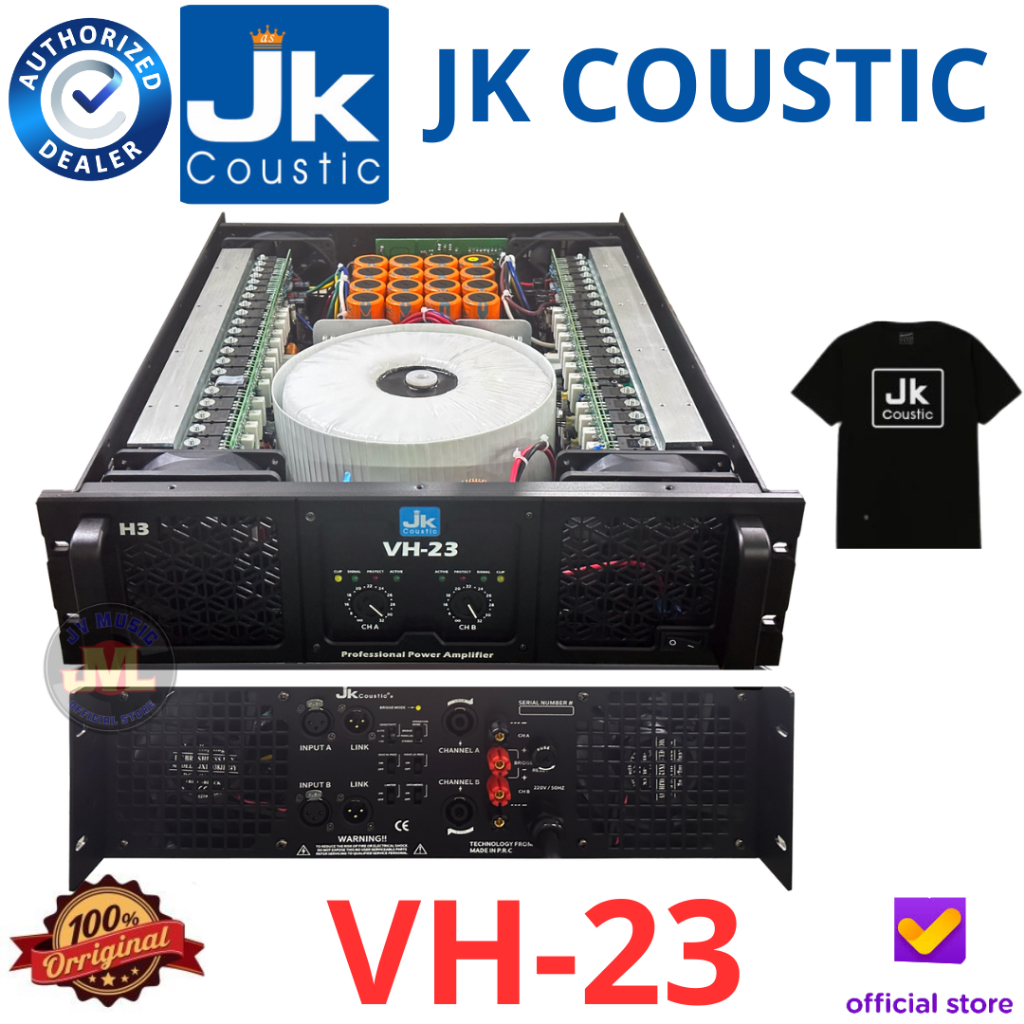 JK Coustic VH23 Professional Power Amplifier Original JK Coustic VH-23