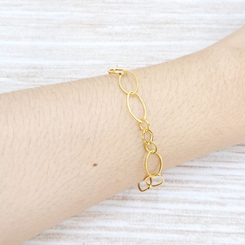 Dewi Ponorogo GELANG VENSI MODEL Emas Asli Kadar 8K/375% Yellow Gold