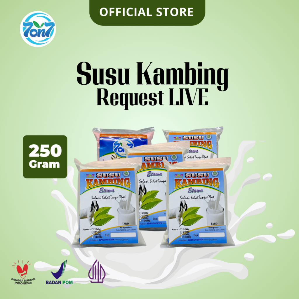 

Susu Kambing REQUEST 250gr LIVE