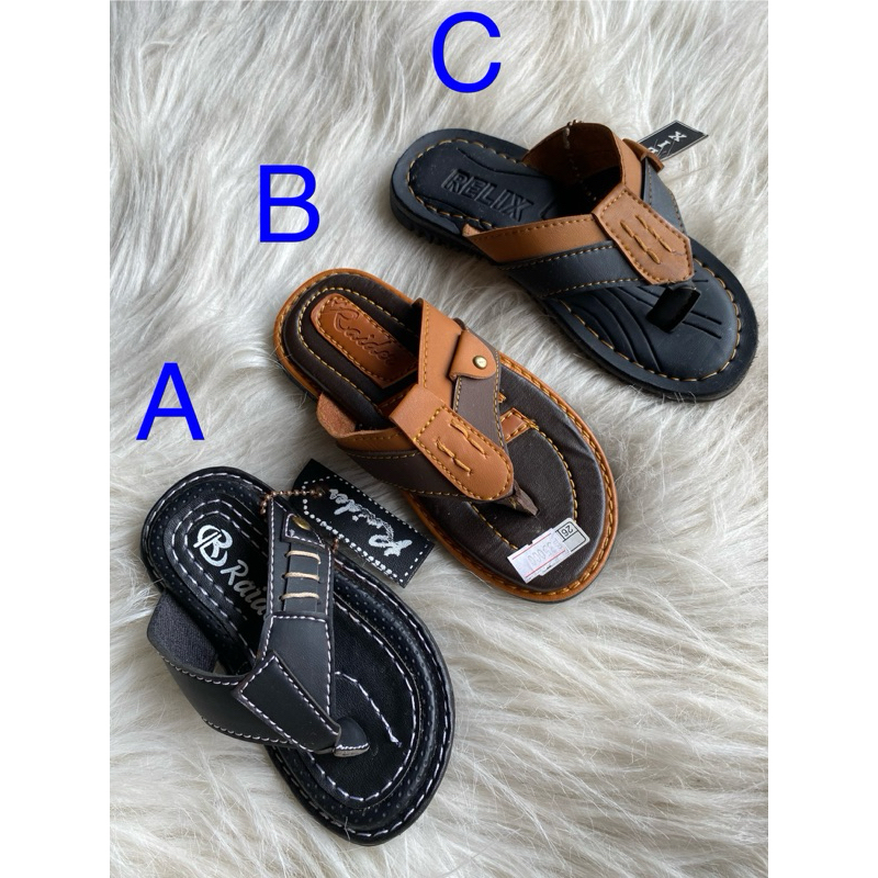sandal jepit kulit pria /anak tanggung / sandal lebaran 2025/ anak anak laki laki / kulit premium