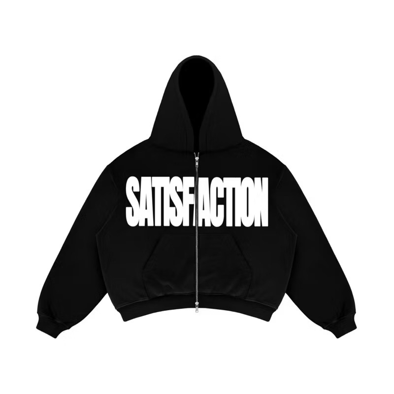 Satisfaction Hoodie Doble Zipper SNPR Black