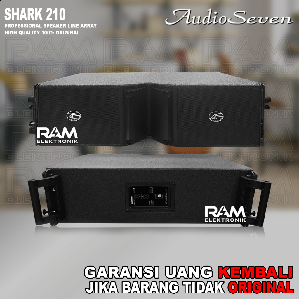 AUDIO SEVEN SHARK 210 Speaker Pasif LineArray Line Array Original 2 x 10 Inch