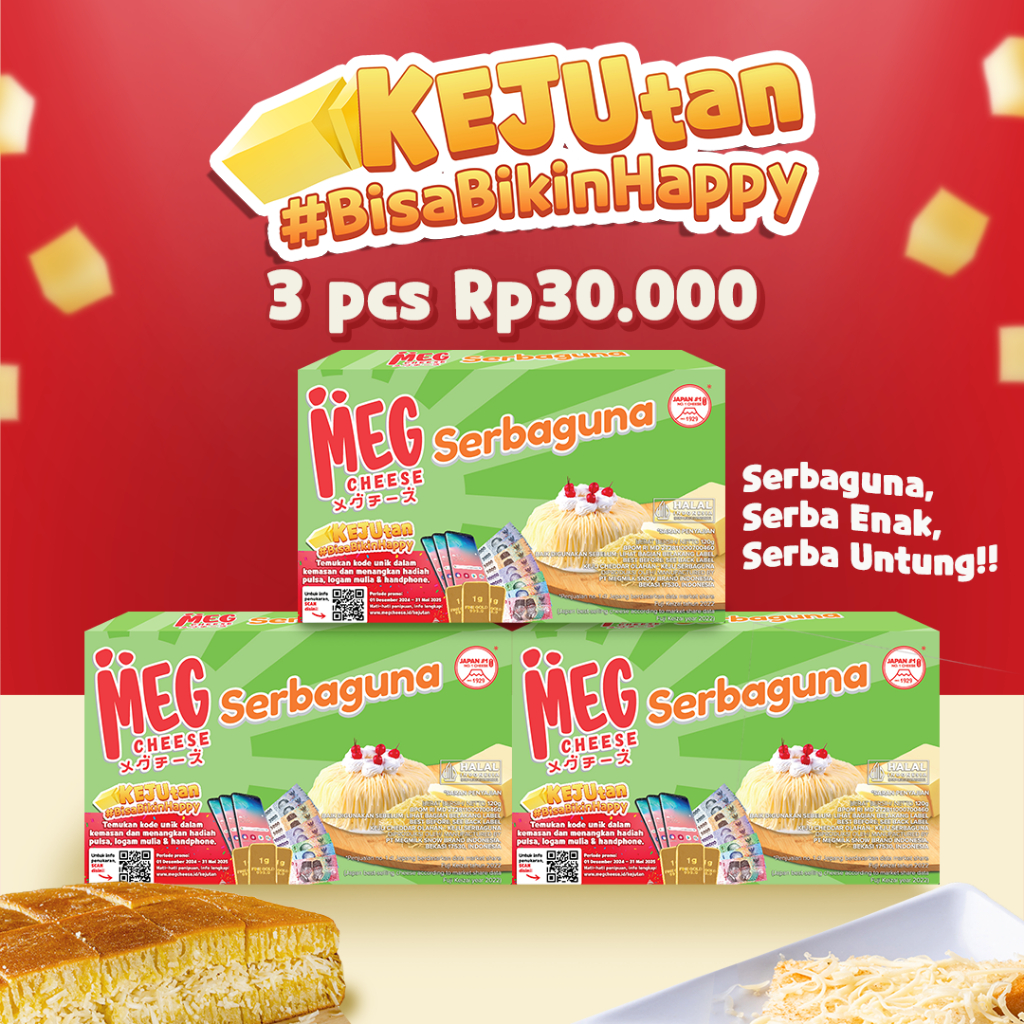 

MEG Cheese Serbaguna Kemasan Khusus 120gr (3 pcs)