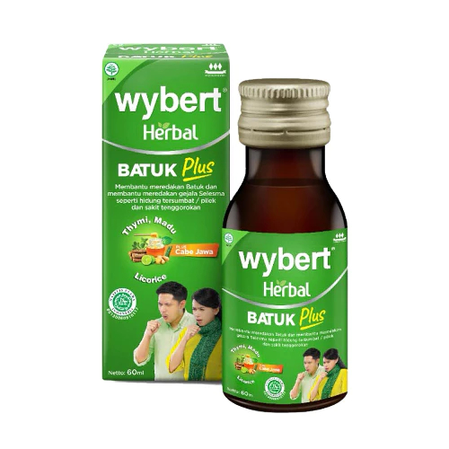 WYBERT HERBAL BATUK SIRUP PLUS 60 ML OBAT BATUK HERBAL ANAK DAN DEWASA