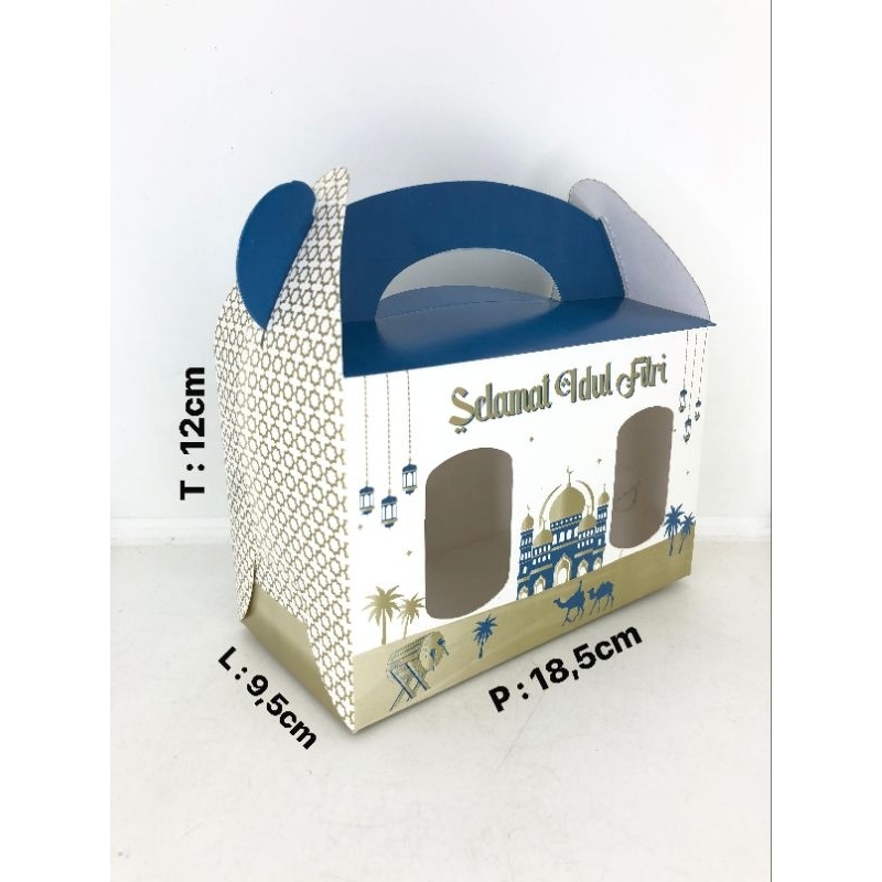 

5pcs GABLE BOX IVORY CETAK LEBARAN IDULFITRI 18.5x9.5x12 /14