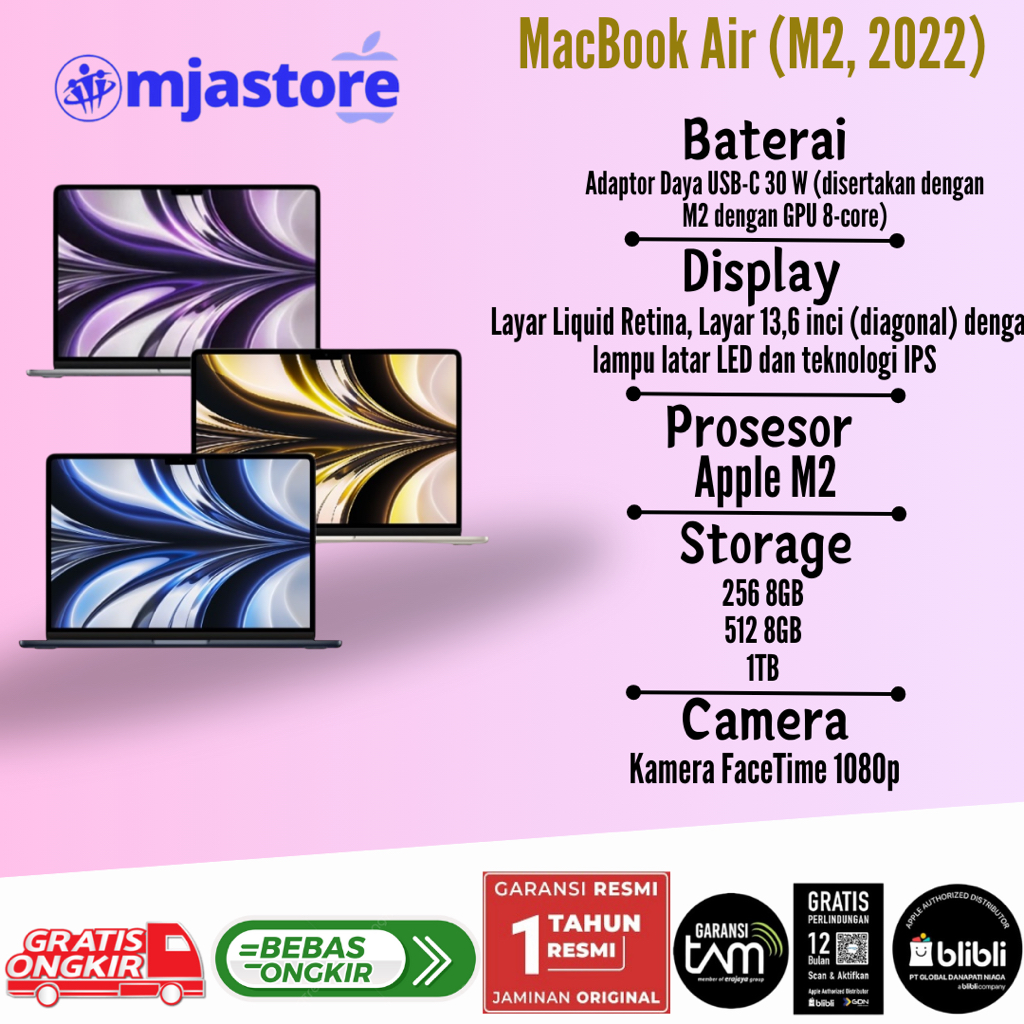 MacBook Air M2 13" 2022 8/256GB Apple