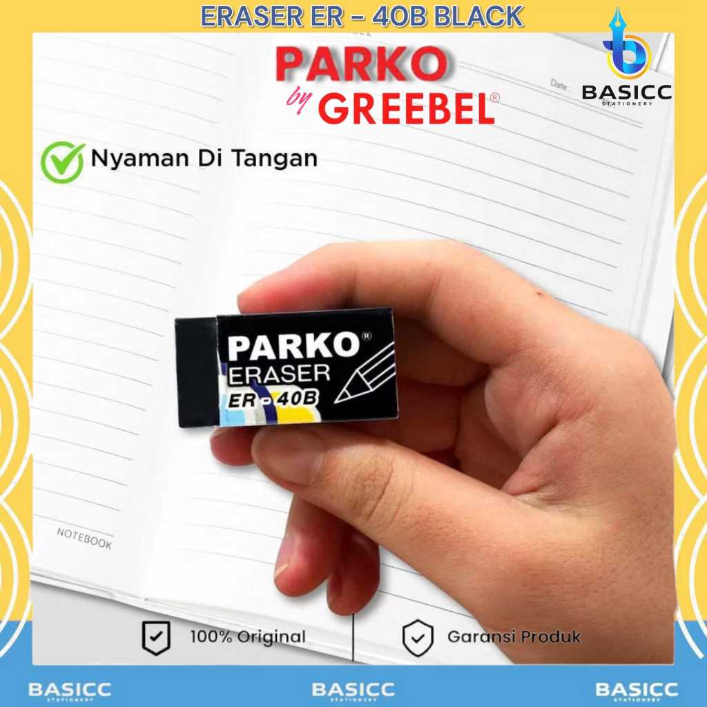 

Parko Penghapus Eraser ER 40B S Hitam | @ 1 Pcs