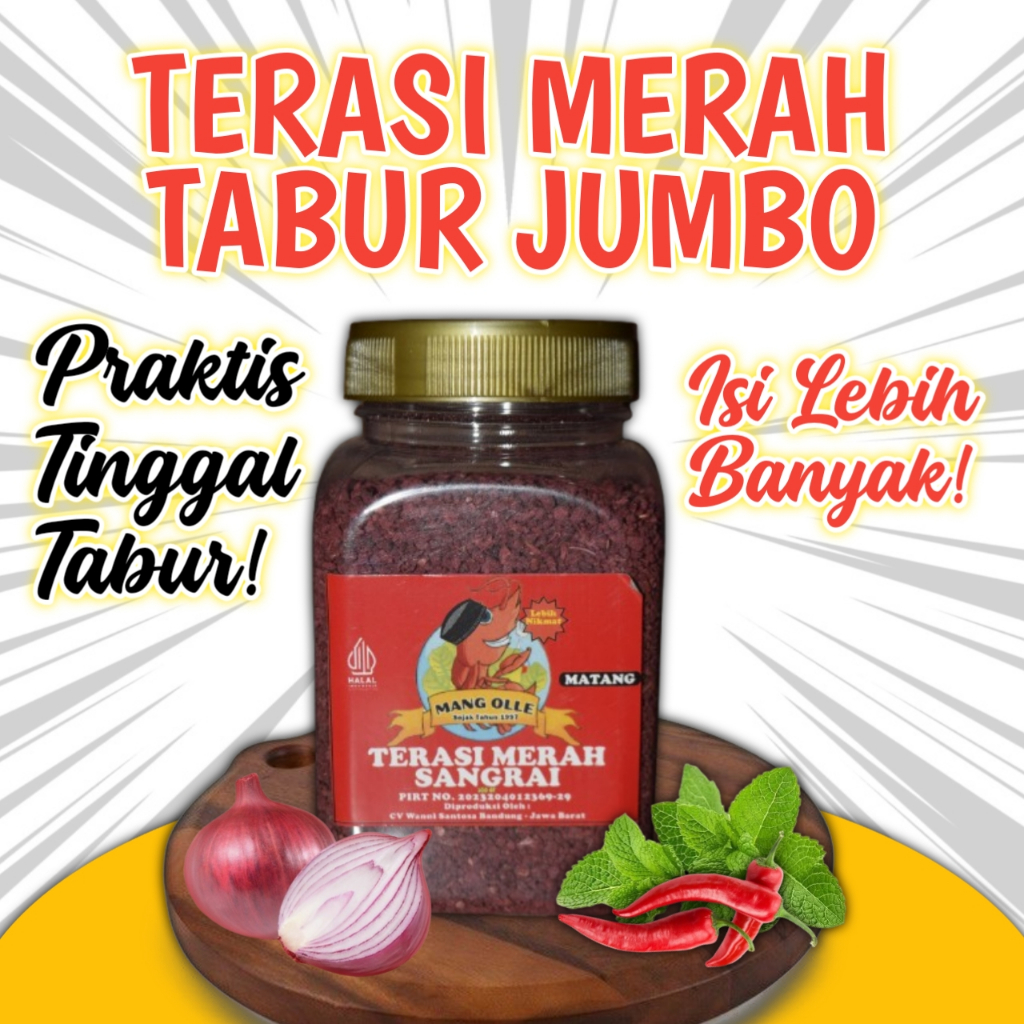 

Terasi Tabur Matang Ukuran Jumbo Lebih hemat Praktis Siap Pakai
