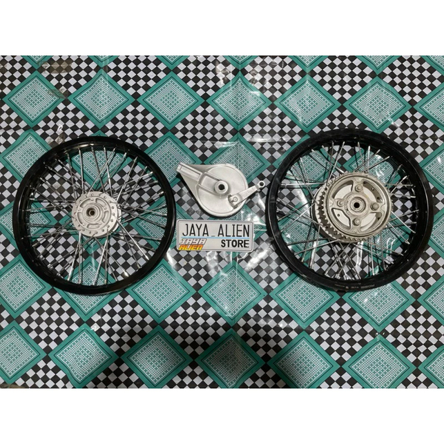 Paketan VROSSI Velg Set Tromol Jari Ring 17 Ukuran 160/185 Honda GL Max Megapro Primus Megapro Hiu L
