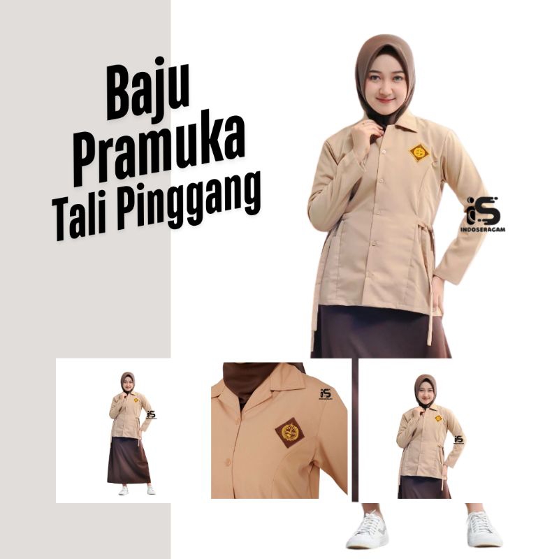 Baju Seragam Pramuka Perempuan  SMP SMA SMK Lengan Panjang