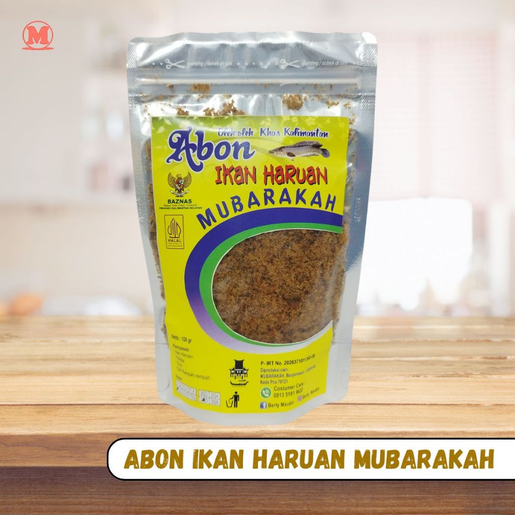 

Abon Ikan Haruan Mubarakah Kemasan Standing Pouch