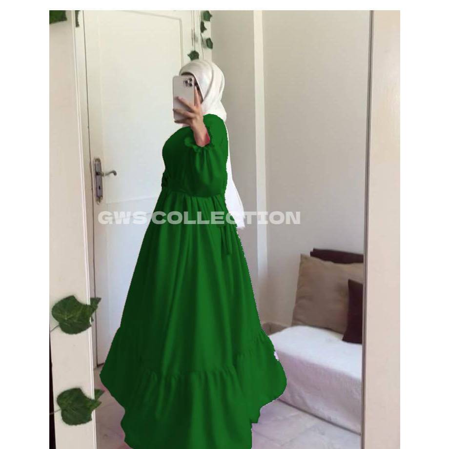 TERBARU Berina Dress Gamis Satin Dress satin Gamis Lebaran