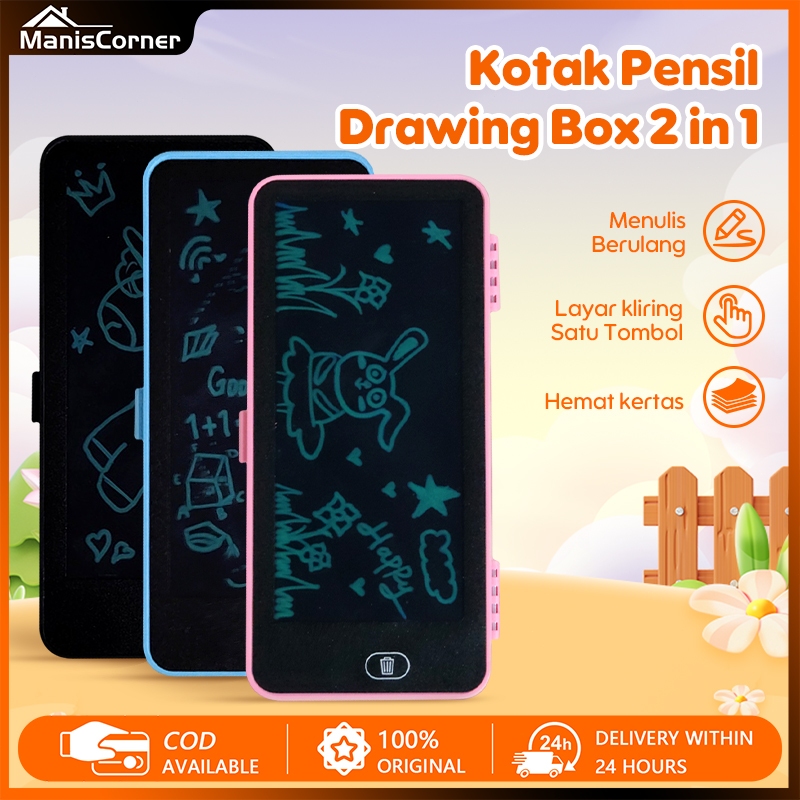 

Kotak Pensil Drawing Box 2 in 1 Drawing Box Kotak Pensil Dan Papan Coret