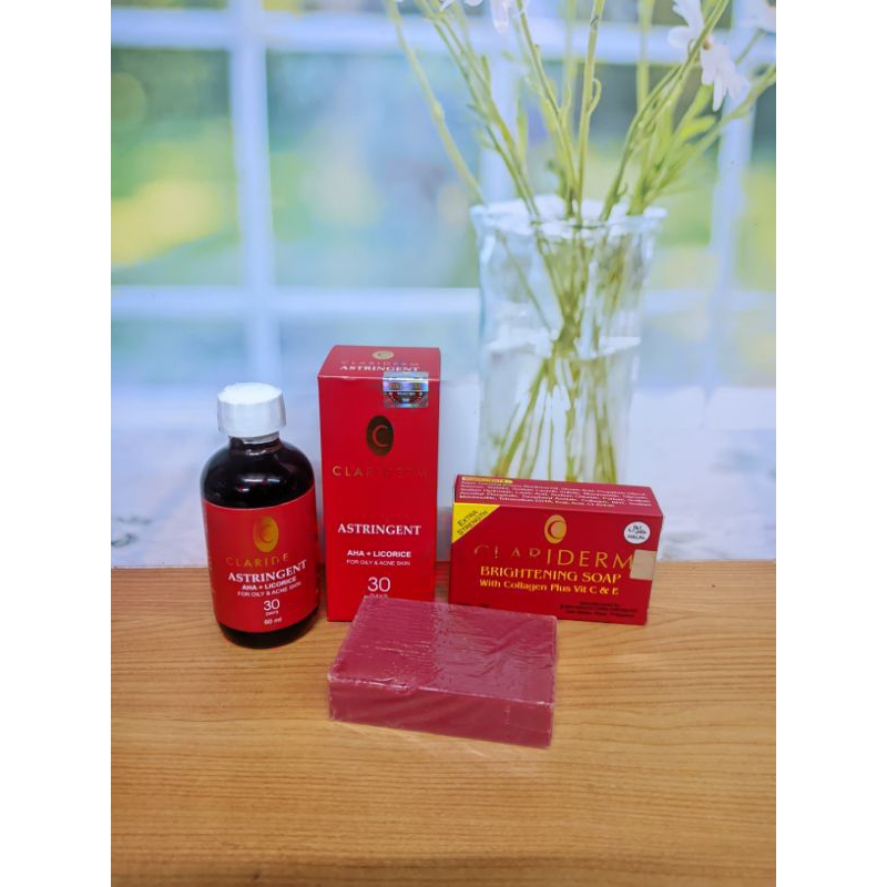 paket Clariderm toner+sabun Clariderm