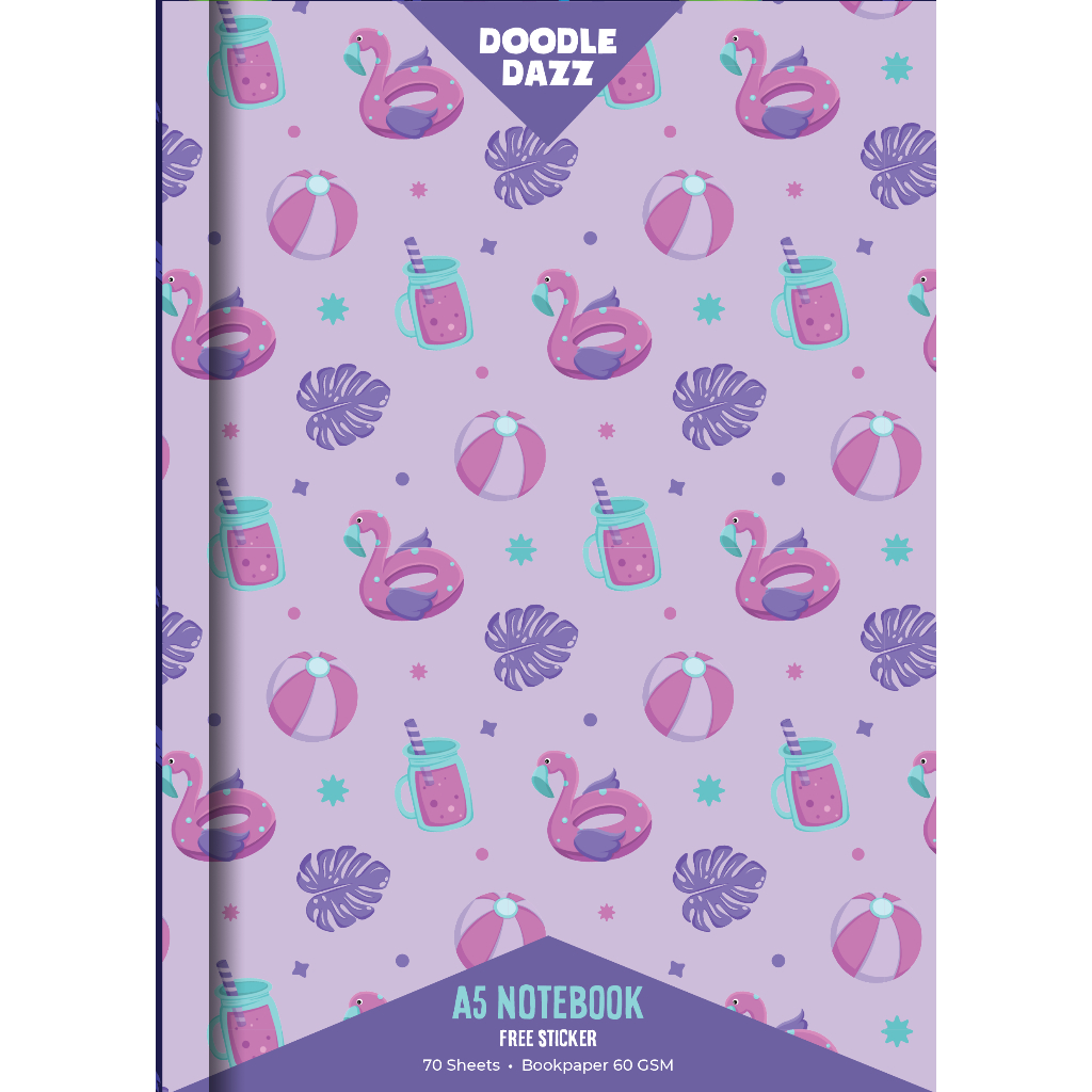 

Asaba Stationery- Doodle Dazz Buku Tulis/Notebook/Buku Catatan A5 Junior Joyride Doodle Dazz Note book A5 Vintage Aesthetic / Sketchbook / Art paper 150 gsm / Buku Sketsa ( 50 lembar/100 Halaman )