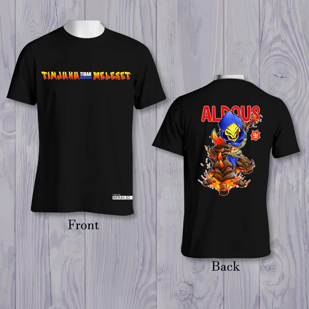 KAOS COWOK / KAOS MOBILE LEGEND / KAOS ML / KAOS ALDOUS / KAOS KEKINIAN HITAM PUTIH