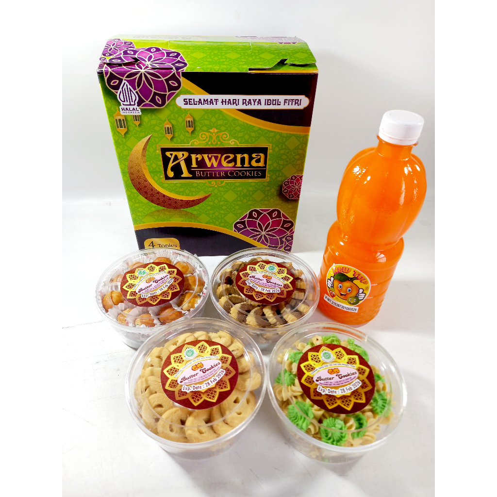 

HAMPERS PAKET KUE LEBARAN 1 SIRUP 4 KUE PAKET ARWENA