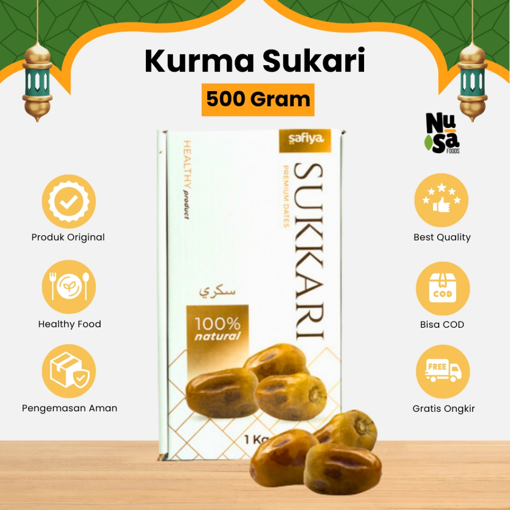 

Kurma Sukari 500 Gram Kurma Raja Lembut Legit Manis Dates Best Seller Original Premium