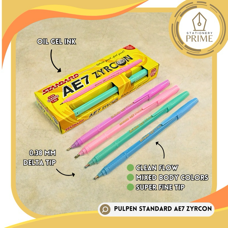 

Pulpen Standard AE7 Zyrcon (Isi 12 Pcs)