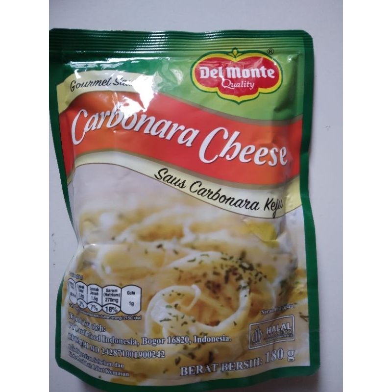 

Delmonte Carbonara Sauce Carbonara Cheese Kemasan 180 Gram