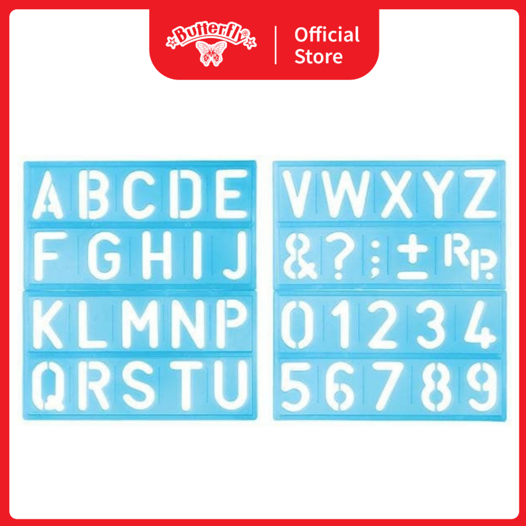 

Butterfly Penggaris Cetakan Template Huruf Angka HA-430