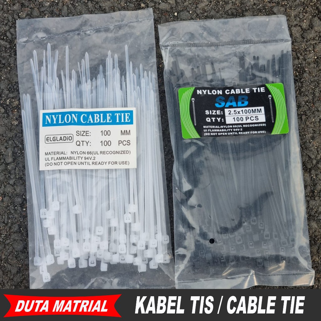 

Kabel Ties 10 cm 100 mm Tali Tis Pengikat - Nylon Cable Tie