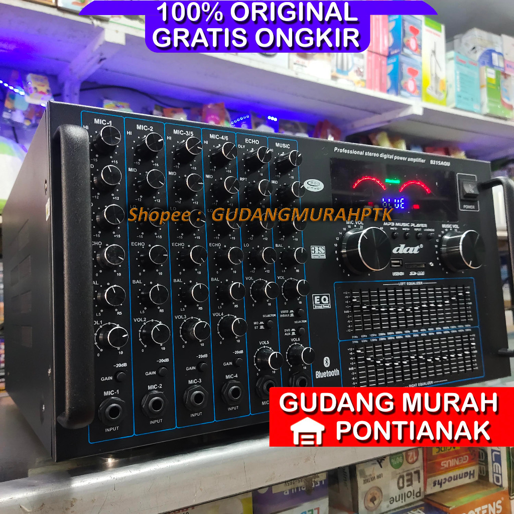 Amplifier DAT POWER TOP NO 1 Paling Kuat Merk DAT Clarity Power BASS Paling Bersih + MIXING + EQ 215