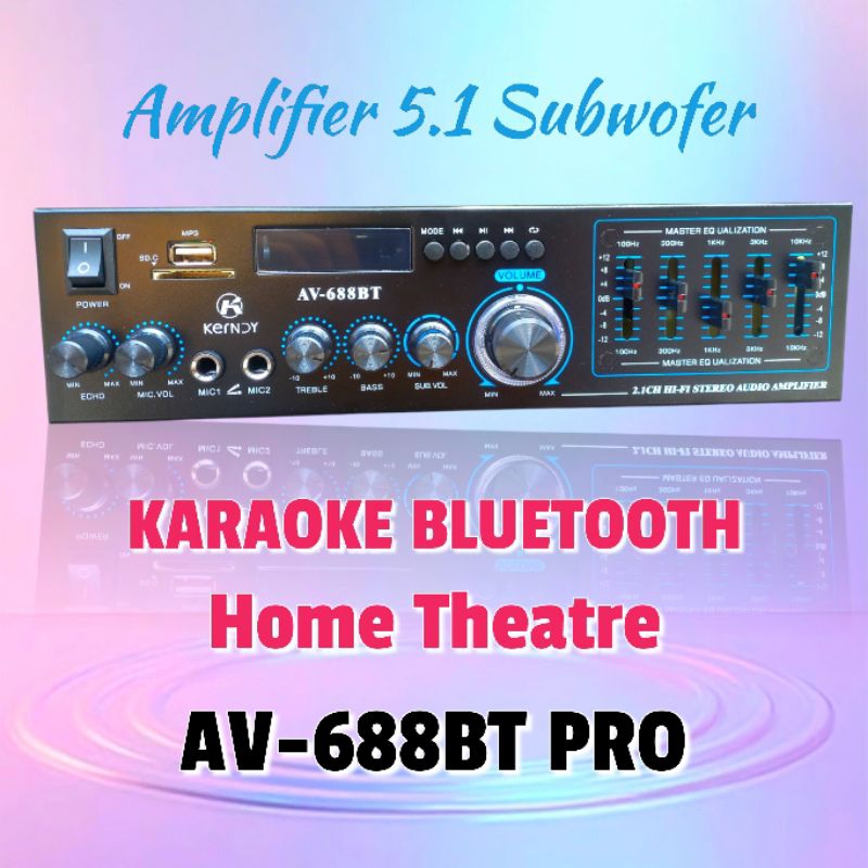 Amplifier av-688bt pro karaoke bluetoot 5.1 Subwofer