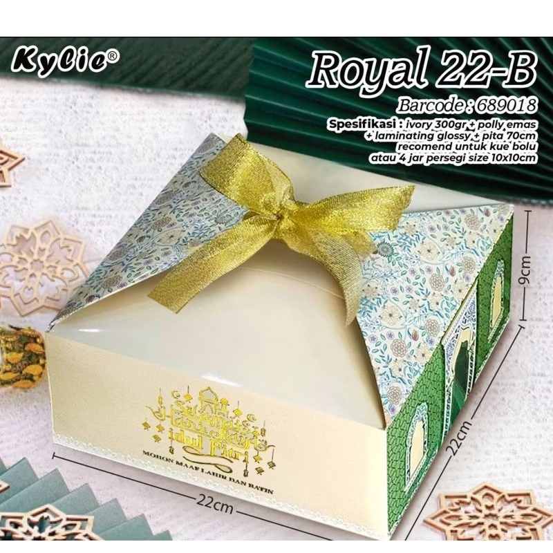 

Box Lebaran ROYAL untuk 4 Toples uk 10x10cm / Dus Idul Fitri Bolu Kue Kering (1 pcs)