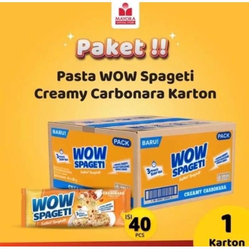 

WOW SPAGETI CARBONARA 88 GRAM ( 3 BUNGKUS )