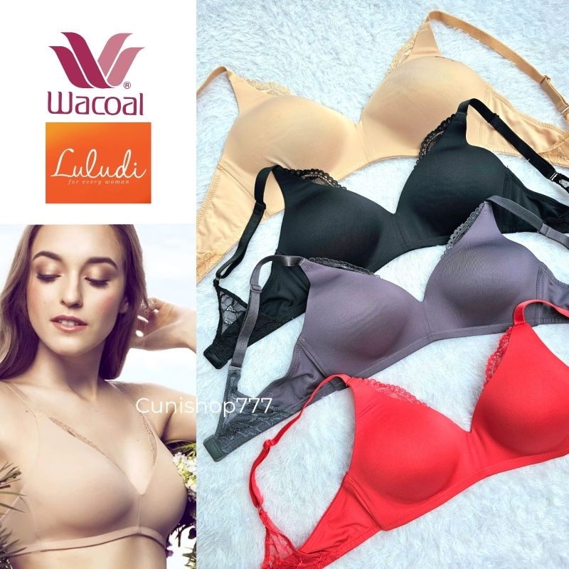 BRA LULUDI by WACOAL FEEL FREE WIRELESS FULL CUP LB 4017 K159 TANPA KAWAT NON WIRE BH WANITA BUSA TI