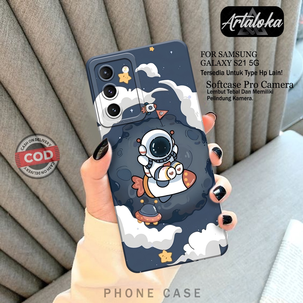 Case Hp Samsung Galaxy S21 5G Fashion Case Astronod Case Samsung Galaxy S21 5G Silikon TPU Pro Camer