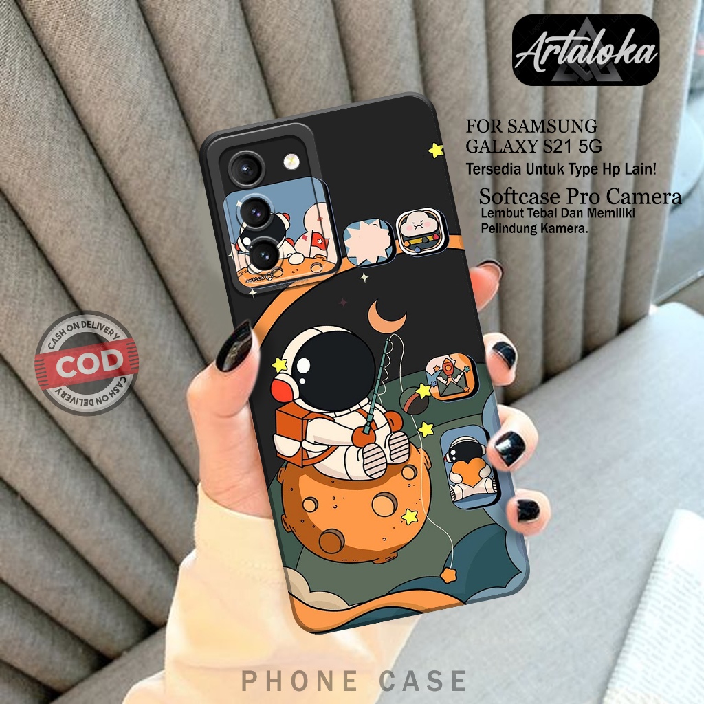 Case Hp Samsung Galaxy S21 5G Fashion Case Astronod Case Samsung Galaxy S21 5G Silikon TPU Pro Camer