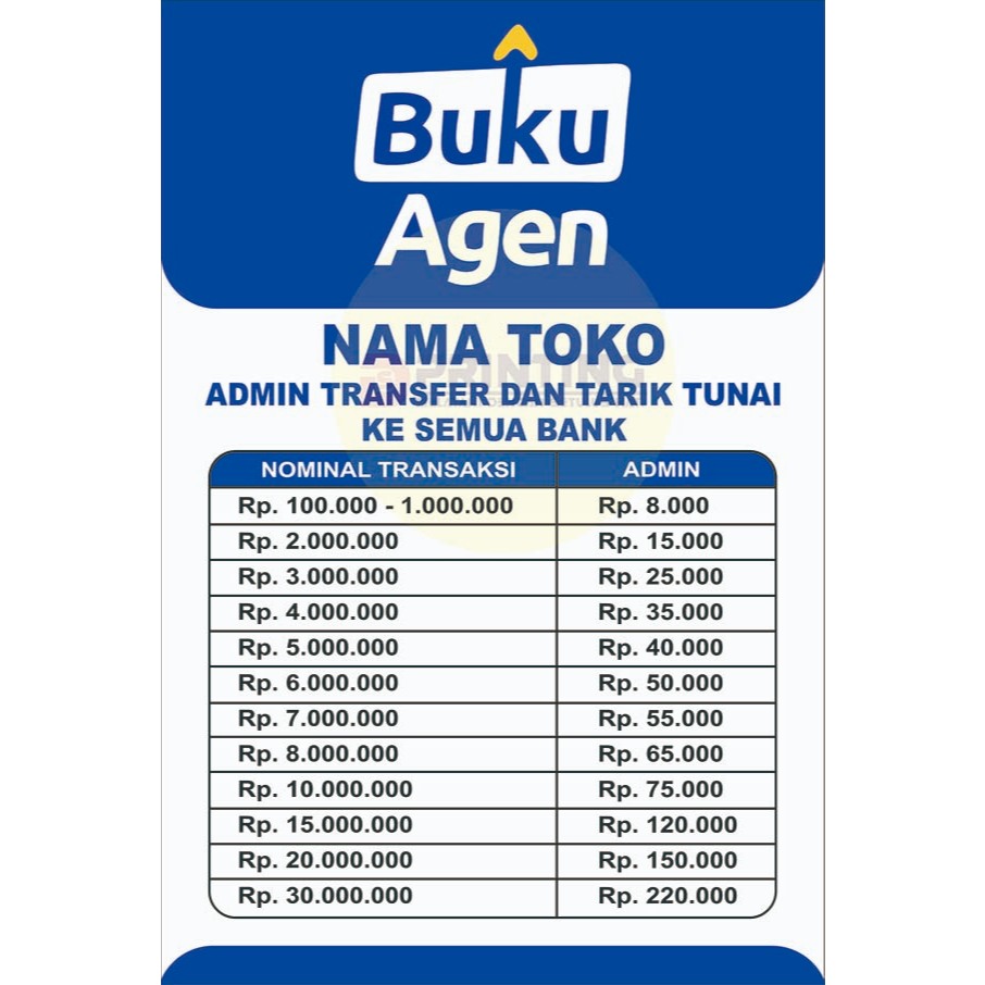 

STIKER BIAYA ADMIN BUKU AGENT