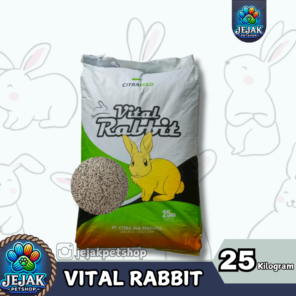 Makanan Kelinci Vital Rabbit 25 Kg / Food Rabbit / Pelet Vital Rabbit Kelinci